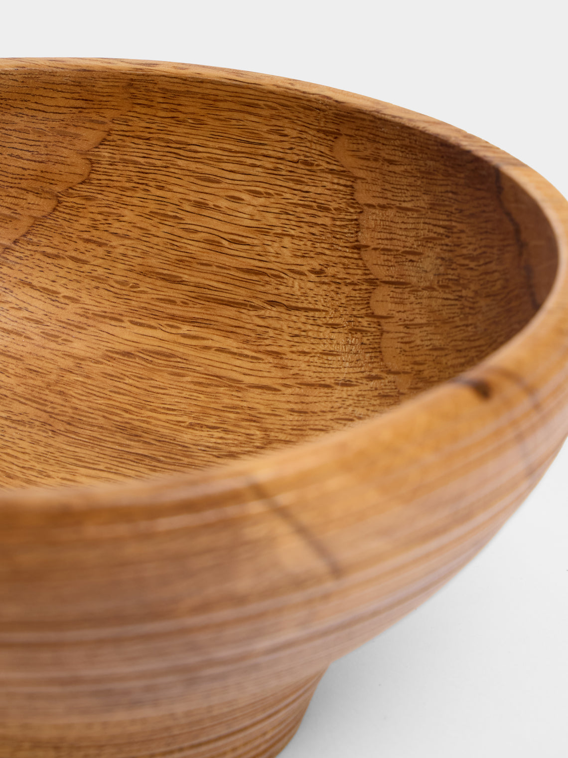 Thursday Furniture - Hand-Turned Oak Footed Bowl - Brown - ABASK