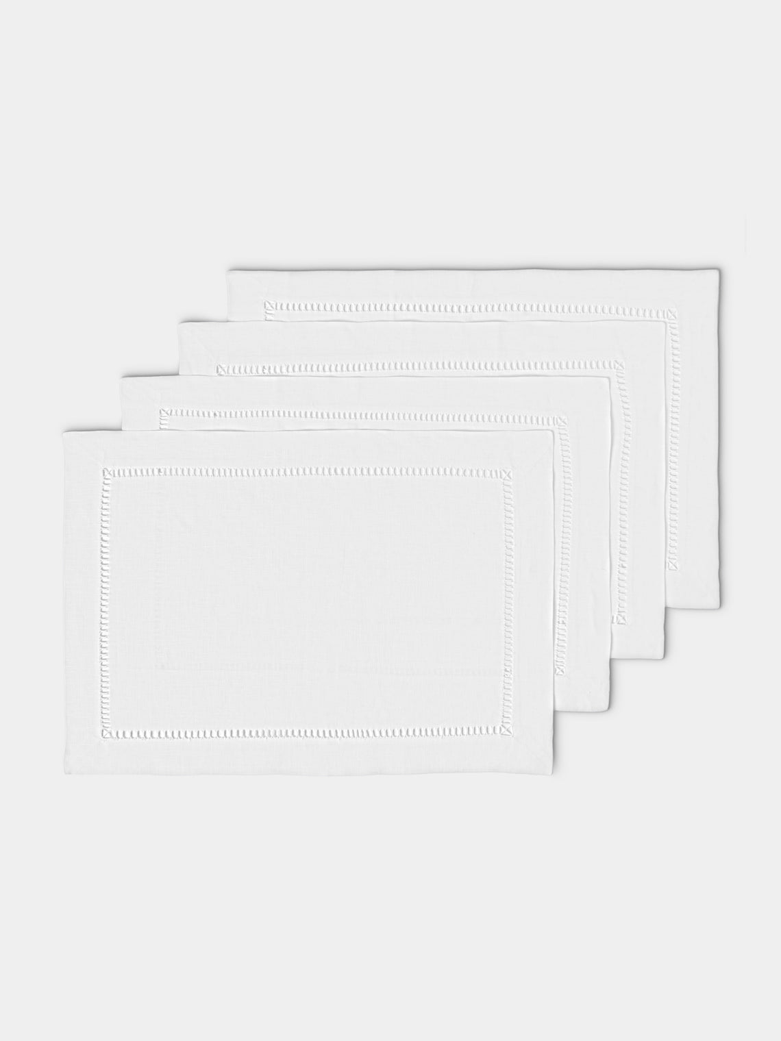 Los Encajeros - Tokyo Linen Placemats (Set of 4) - White - ABASK