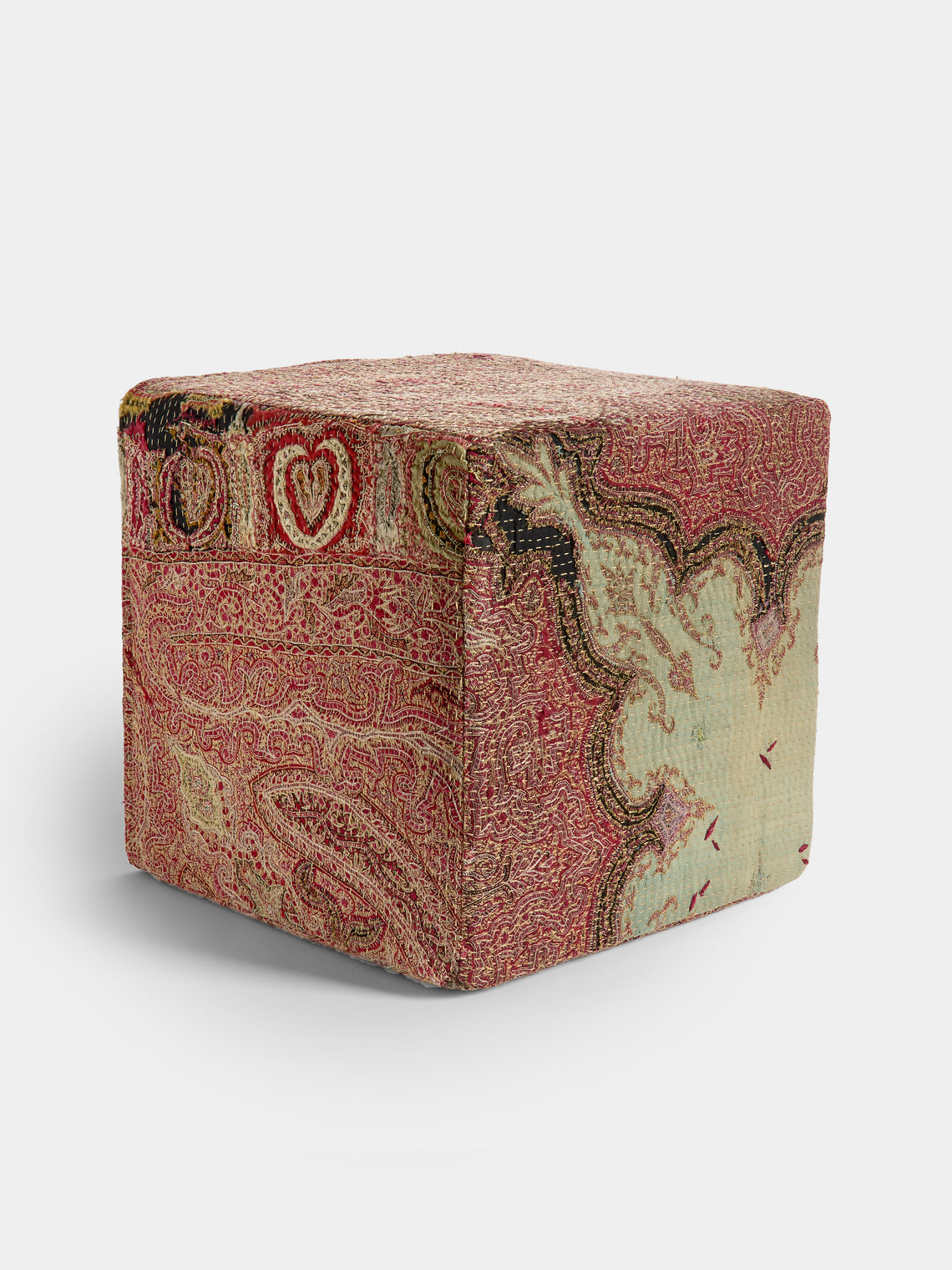 By Walid - 19th-Century Paisley Cube (15.5in/40cm) - Multiple - ABASK