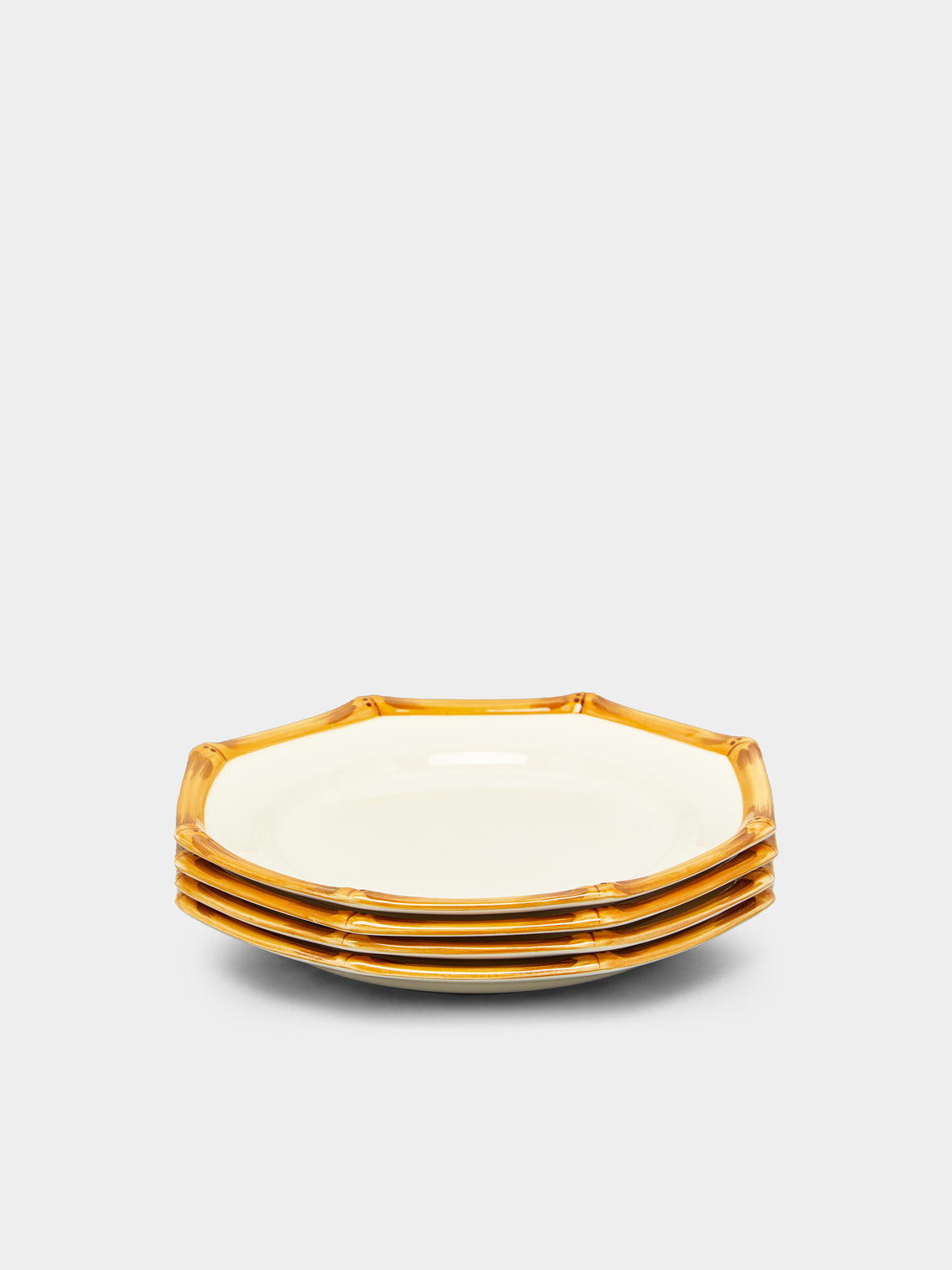 Este Ceramiche - Bamboo Hand-Painted Ceramic Dessert Plates (Set of 4) -  - ABASK