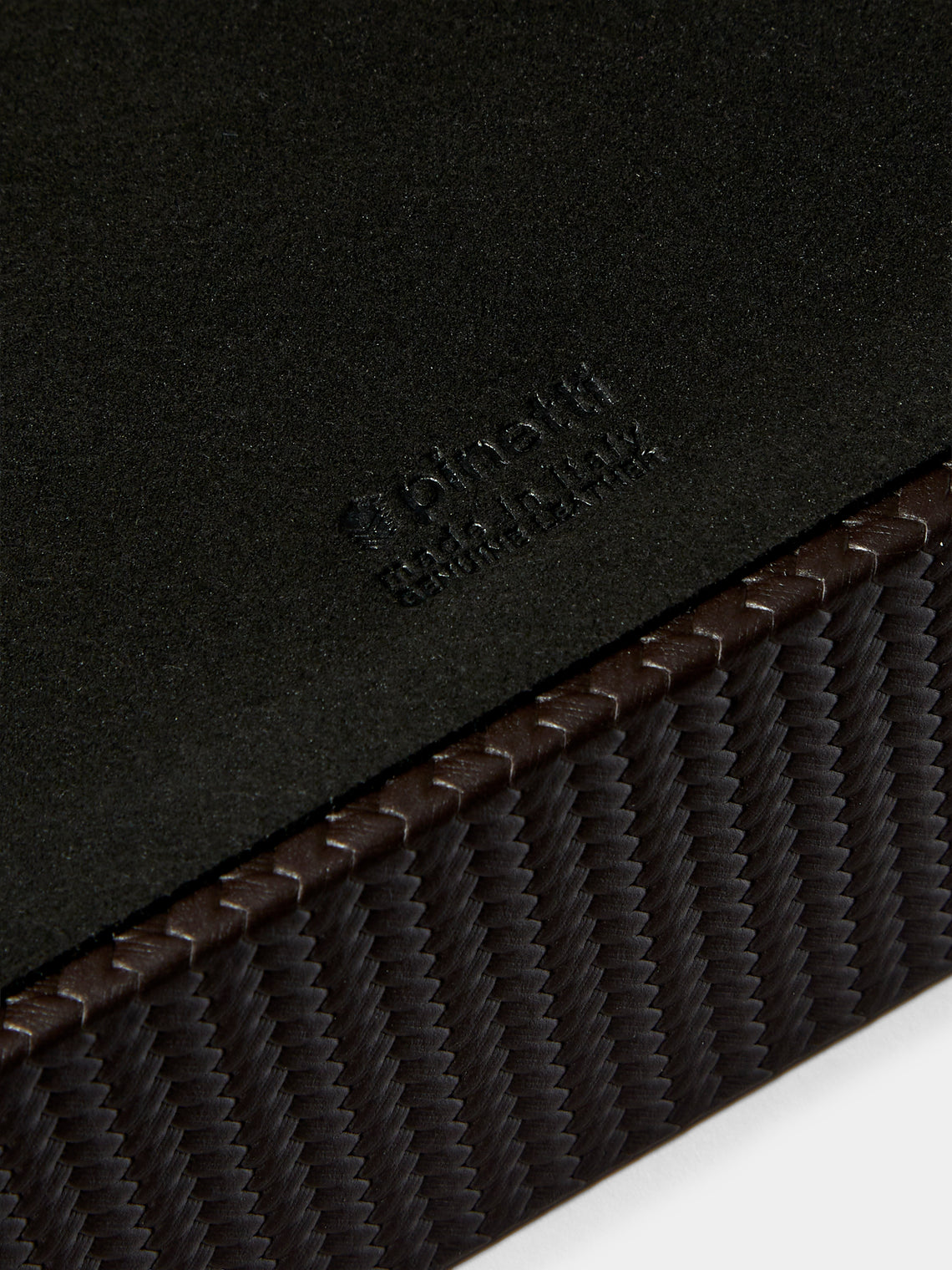 Pinetti - Maxi Leather Square Tray (23.5in/60cm) - Dark Brown - ABASK
