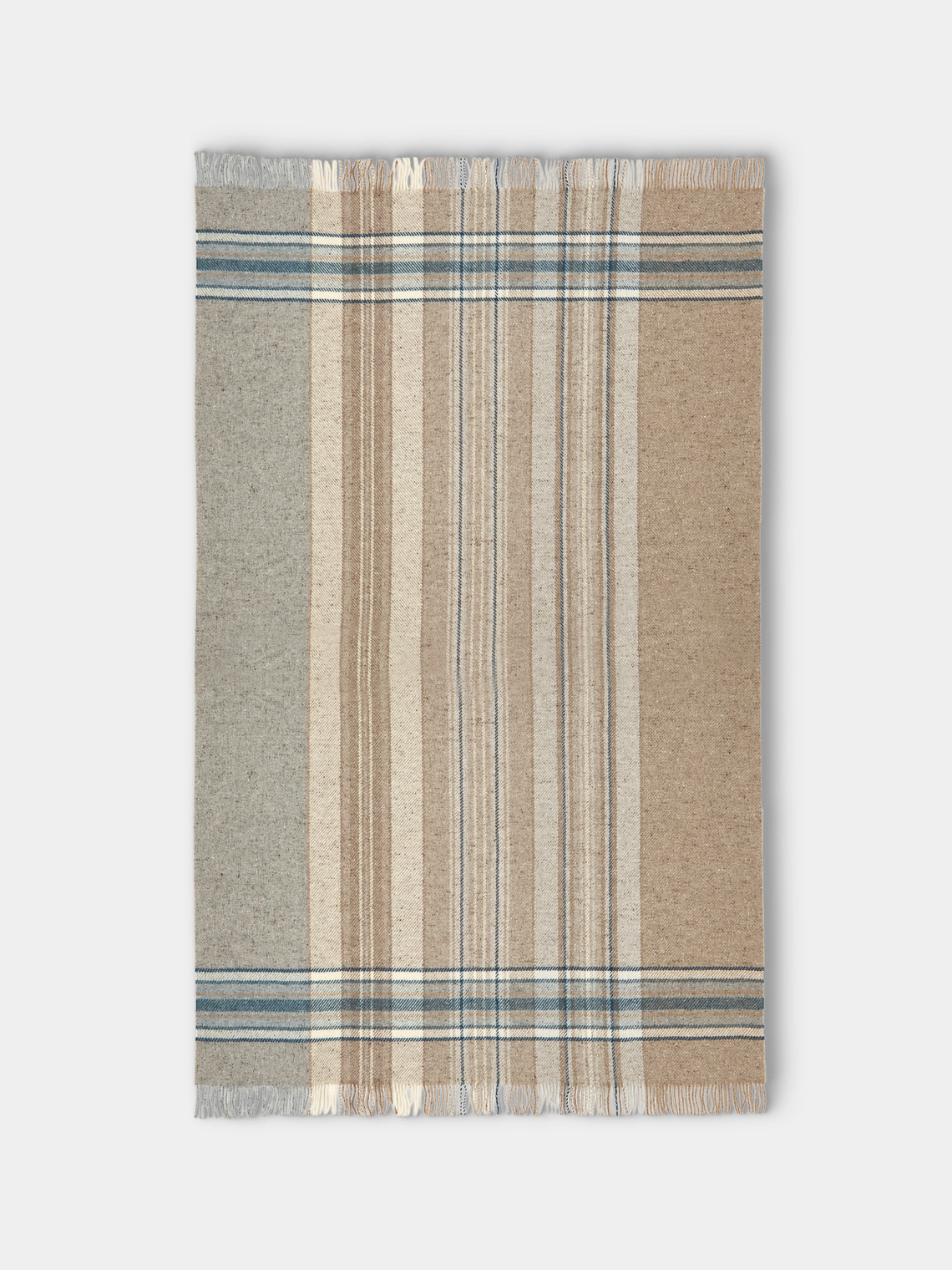 Johnstons of Elgin - Donegal Wool and Cashmere Bed Blanket (91in/2.3m) - Brown - ABASK - 