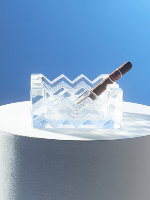 Antique and Vintage - 1950s Lalique Soudan Crystal Ashtray -  - ABASK