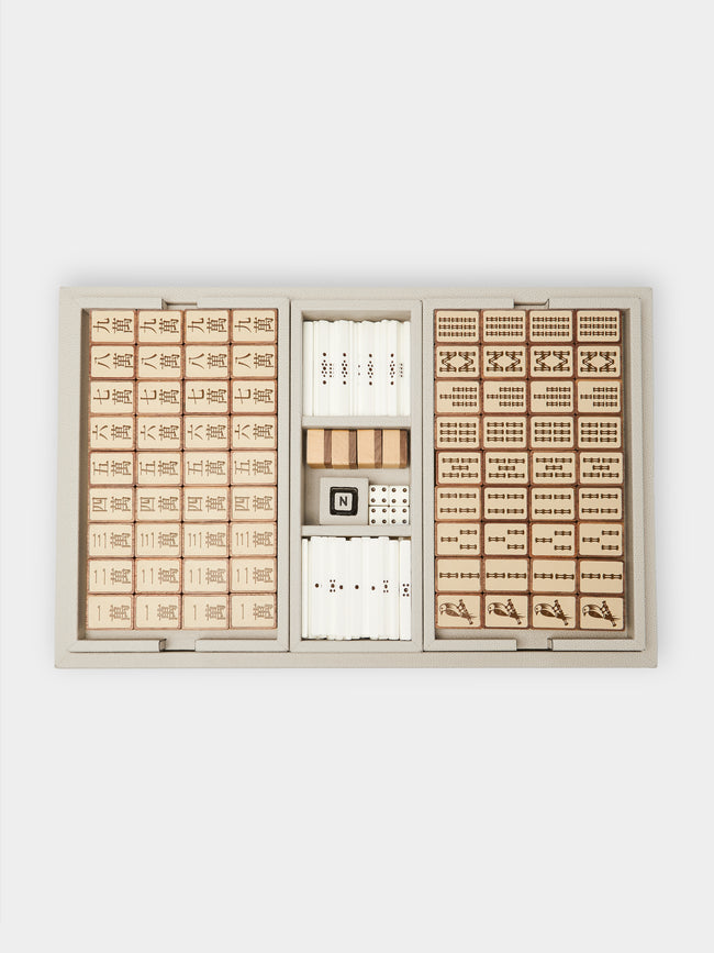 Giobagnara - Leather Mahjong Lux Set - Beige - ABASK - 