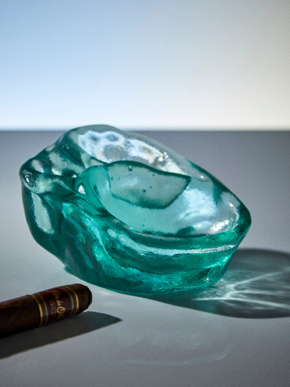 Antique and Vintage - 1930s Seguso Murano Glass Ashtray - Green - ABASK