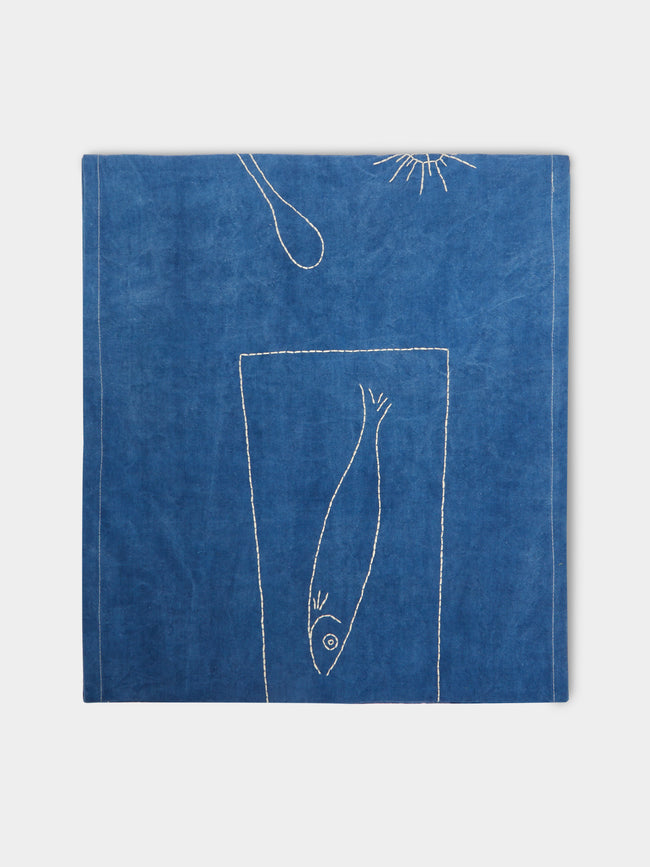 Oeuvres Sensibles - Supper Hand-Embroidered Linen Table Runner - ABASK
