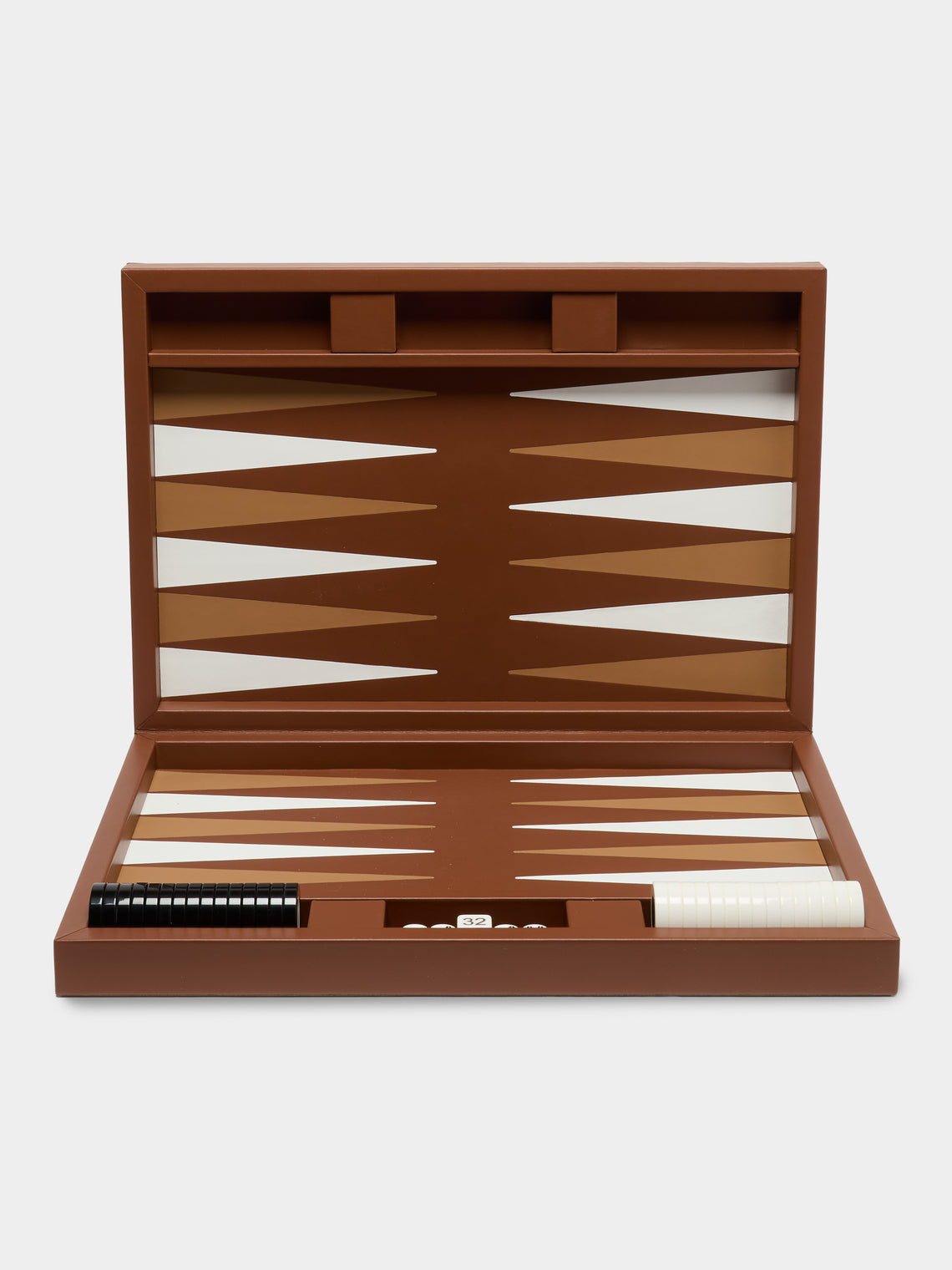 Riviere - Eva Handwoven Leather Backgammon Set - Brown - ABASK - 