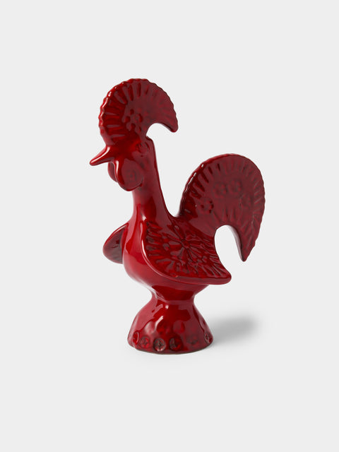 Antique and Vintage - 1970s Bitossi Ceramiche Ceramic Rooster - Red - ABASK - 