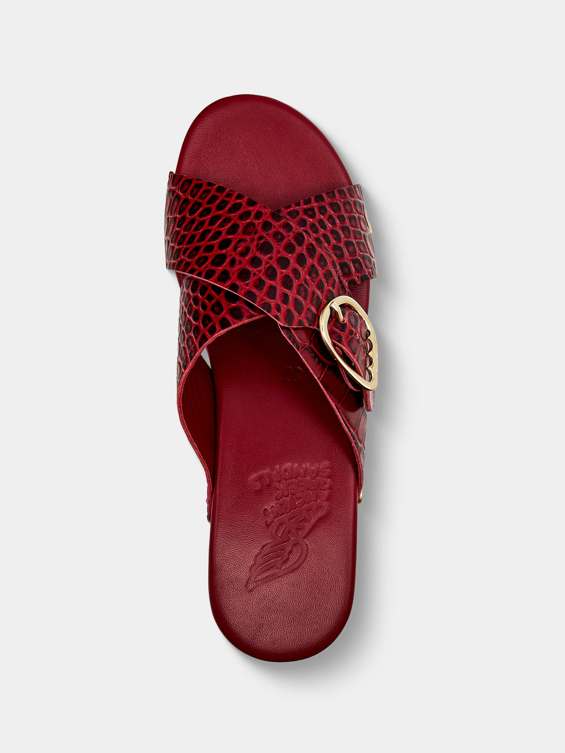 Ancient Greek Sandals - Marilisa Leather Clogs | Size: 37 - Burgundy - ABASK