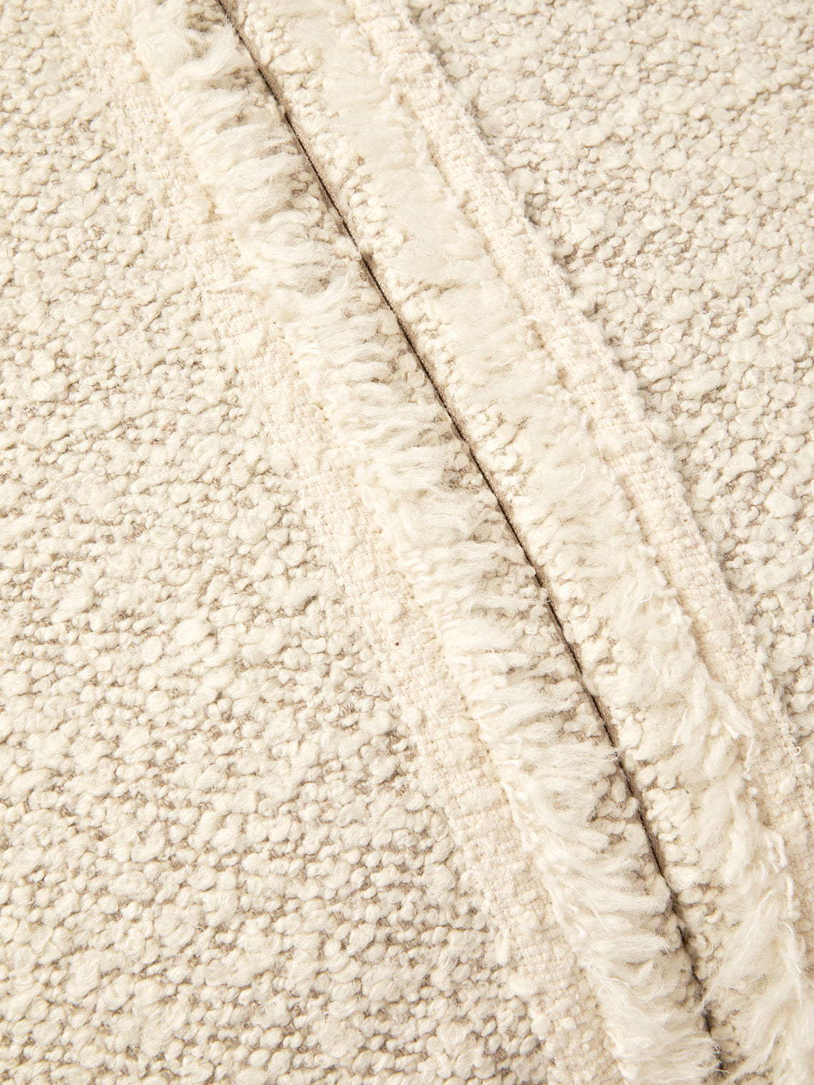 de Le Cuona - Attenborough Wool and Linen Zip-Detail Cushion (21.5in/55cm) - Cream - ABASK