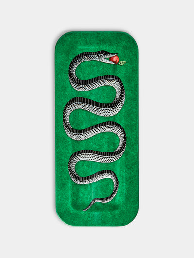 Fornasetti - Serpente Wood Tray - Green - ABASK - 