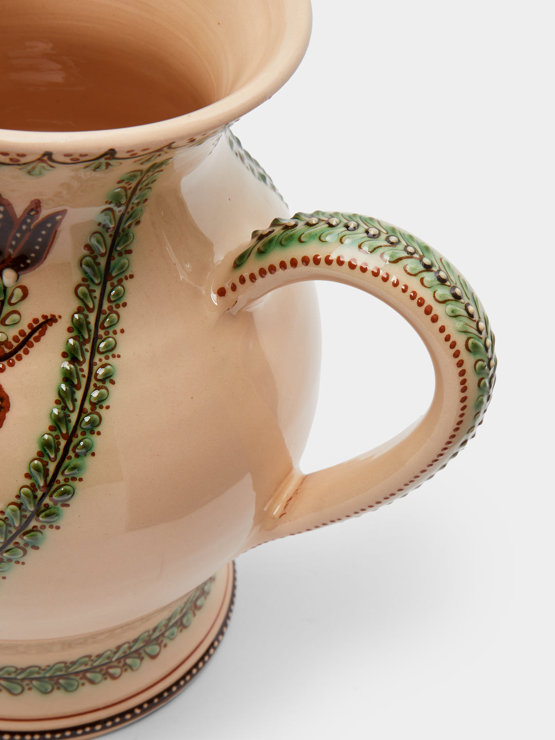 Poterie d’Évires - Birds Hand-Painted Ceramic Extra Large Jug -  - ABASK