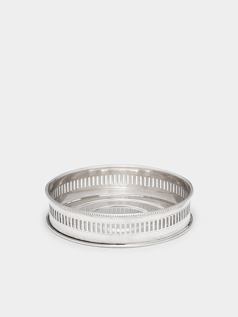 Antique and Vintage - 1900s Solid Silver Large Bottle Coaster -  - ABASK - 