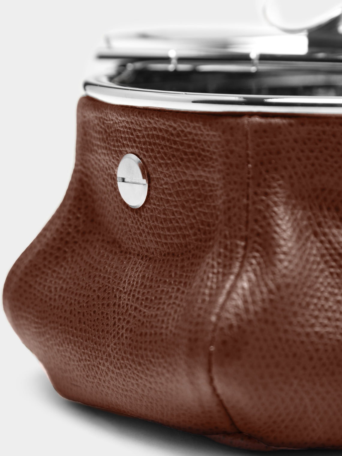 Giobagnara - Laurence Leather Bean Bag Ashtray - Brown - ABASK