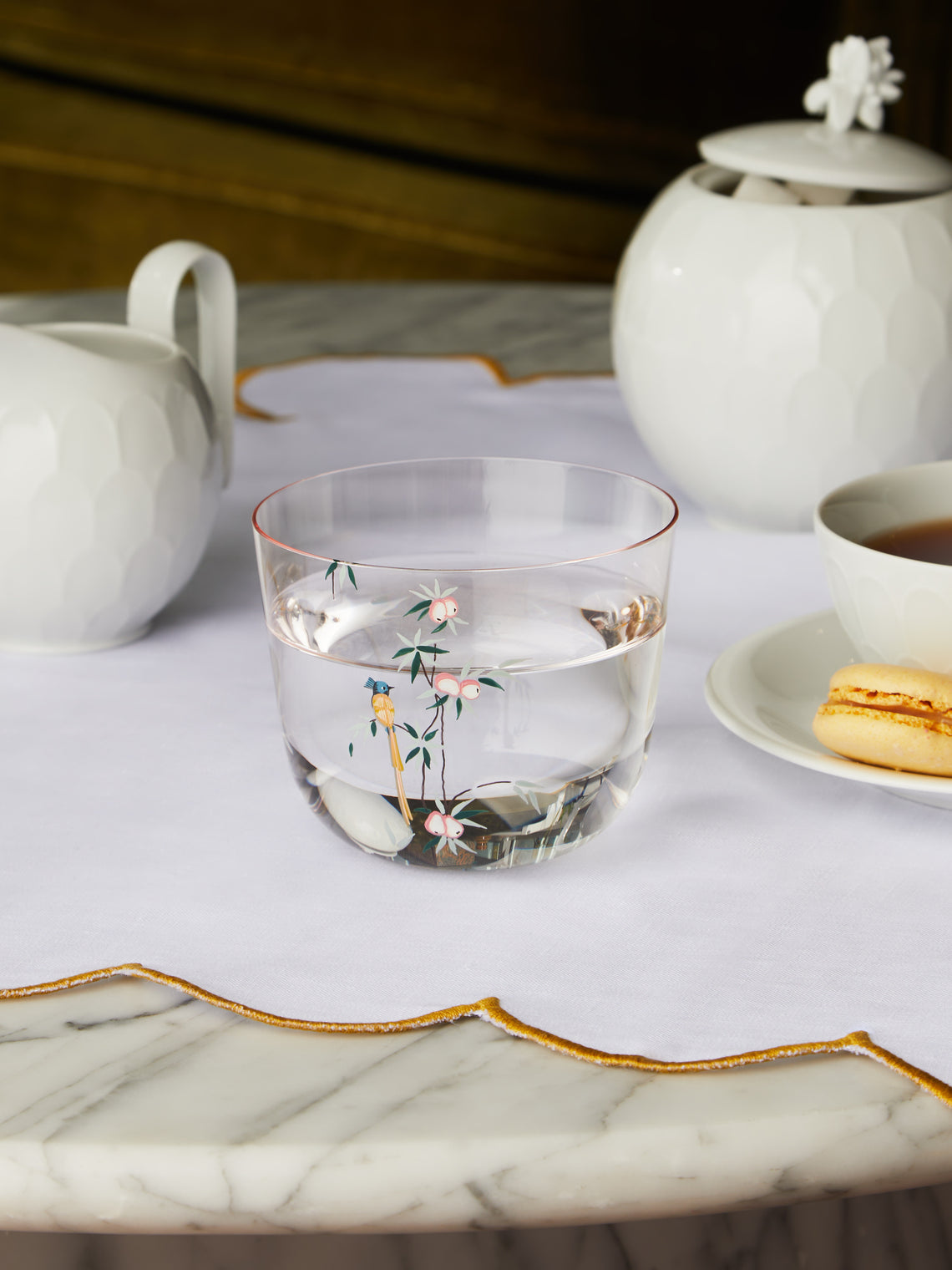 Lobmeyr - Garden of Paradise Hand-Painted Crystal Water Tumbler -  - ABASK