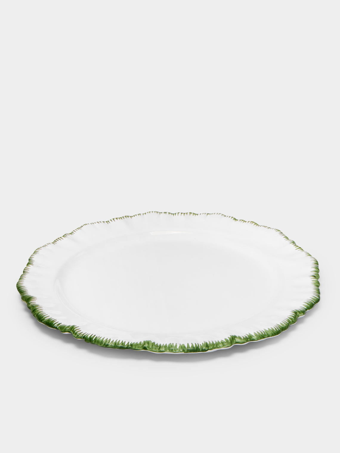 Atelier Soleil - Combed Edge Hand-Painted Ceramic Dinner Plates (Set of 4) -  - ABASK