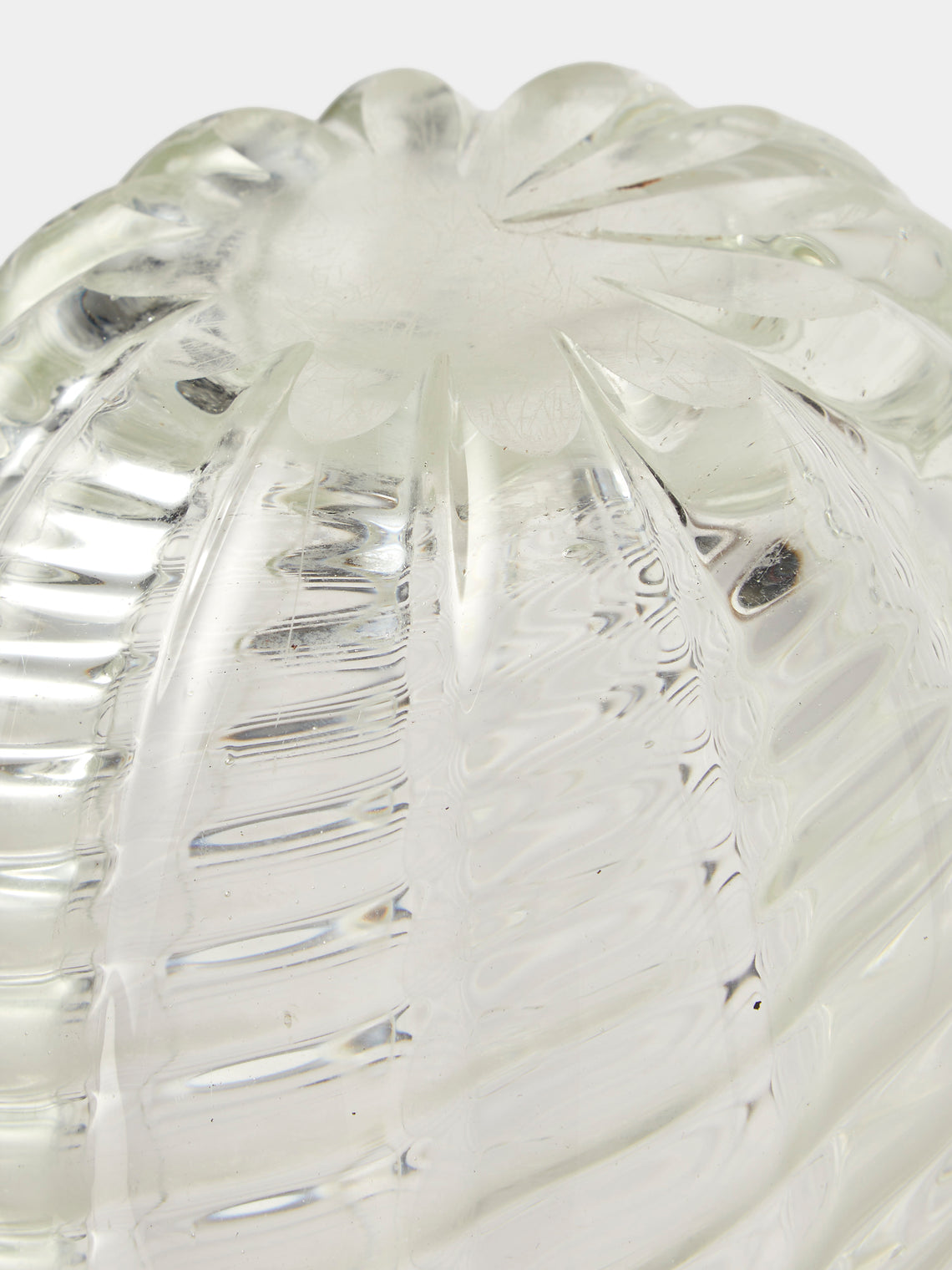 Antique and Vintage - 1945 Flavio Poli for Seguso Vetri d’Arte Optical Glass Vase - Clear - ABASK
