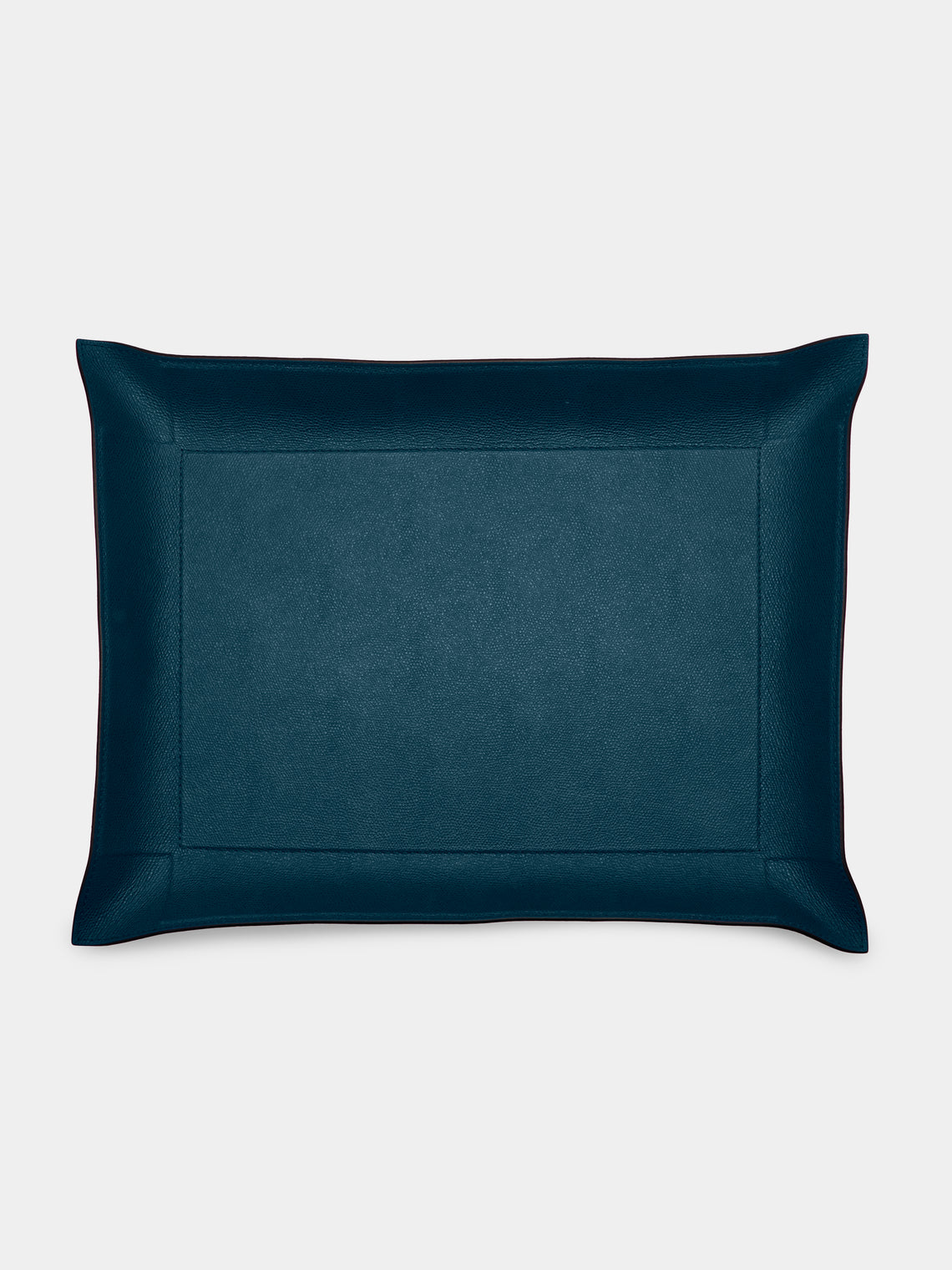 Giobagnara - Jack Leather Extra Large Rectangular Valet Tray - Blue - ABASK - 