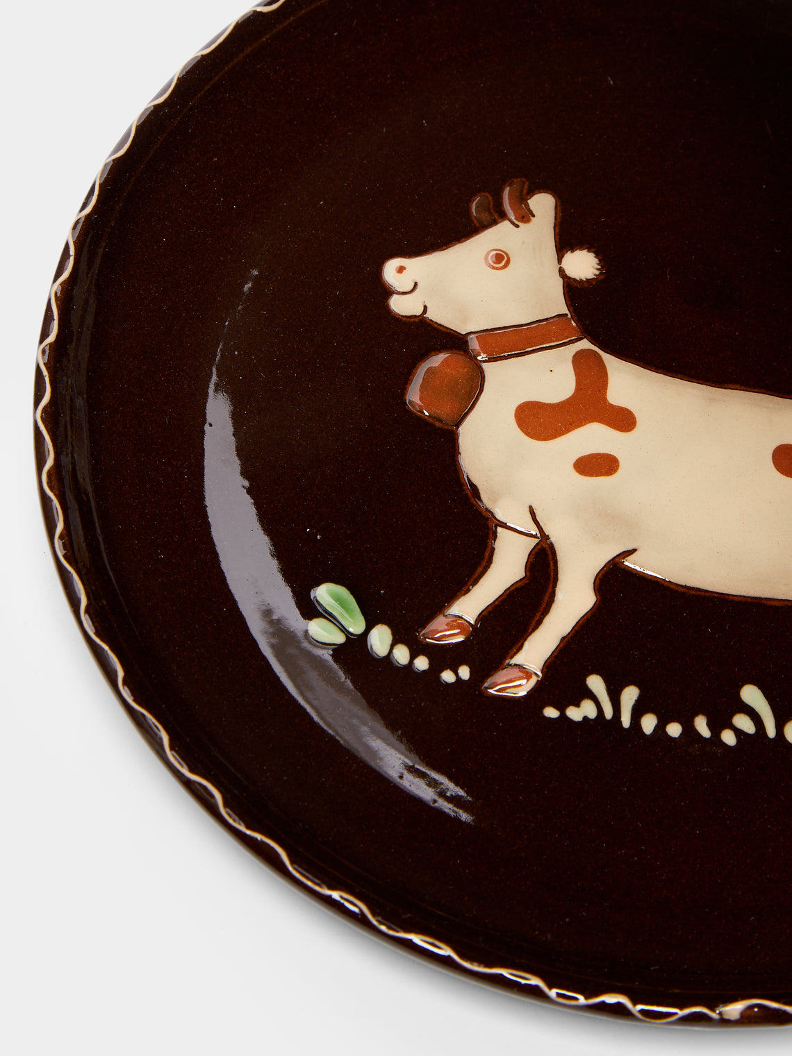 Poterie d’Évires - Cows Hand-Painted Ceramic Small Plates (Set of 6) -  - ABASK