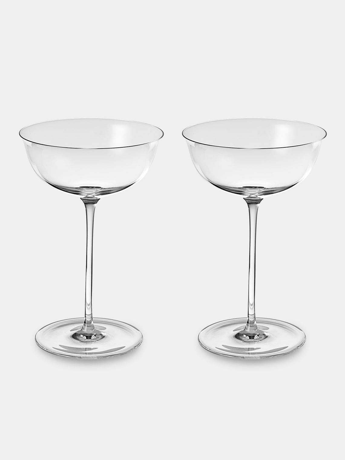 Lobmeyr - | Set of 2 | Patrician Crystal Champagne Coupes - Clear - ABASK 