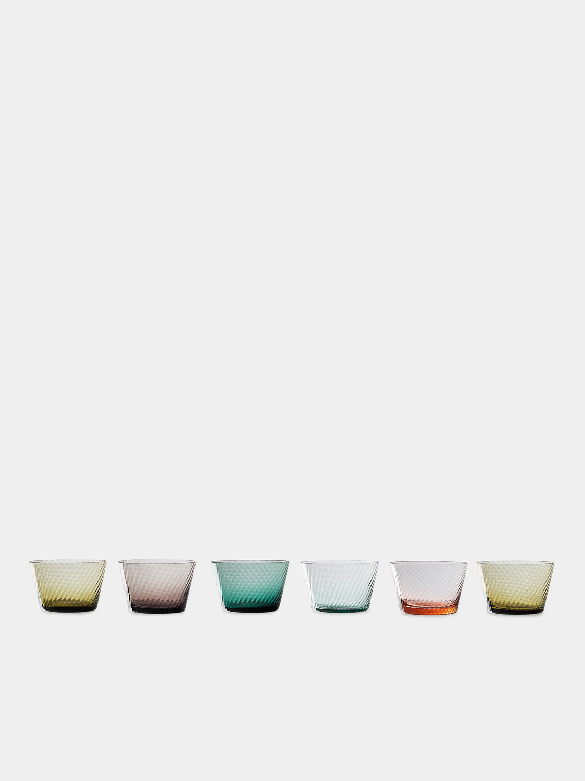 Mun Deluxe Brand Venezia - Torsé Hand-Blown Glass Dessert Bowls (Set of 6) - Multiple - ABASK
