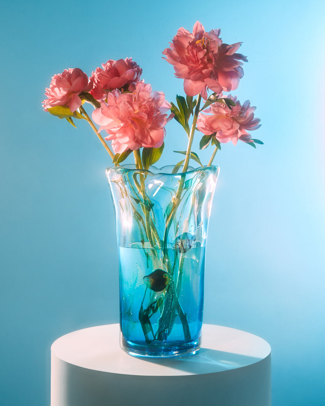Antique and Vintage - 1950s Mazzuccato Aquarium Murano Glass Vase -  - ABASK