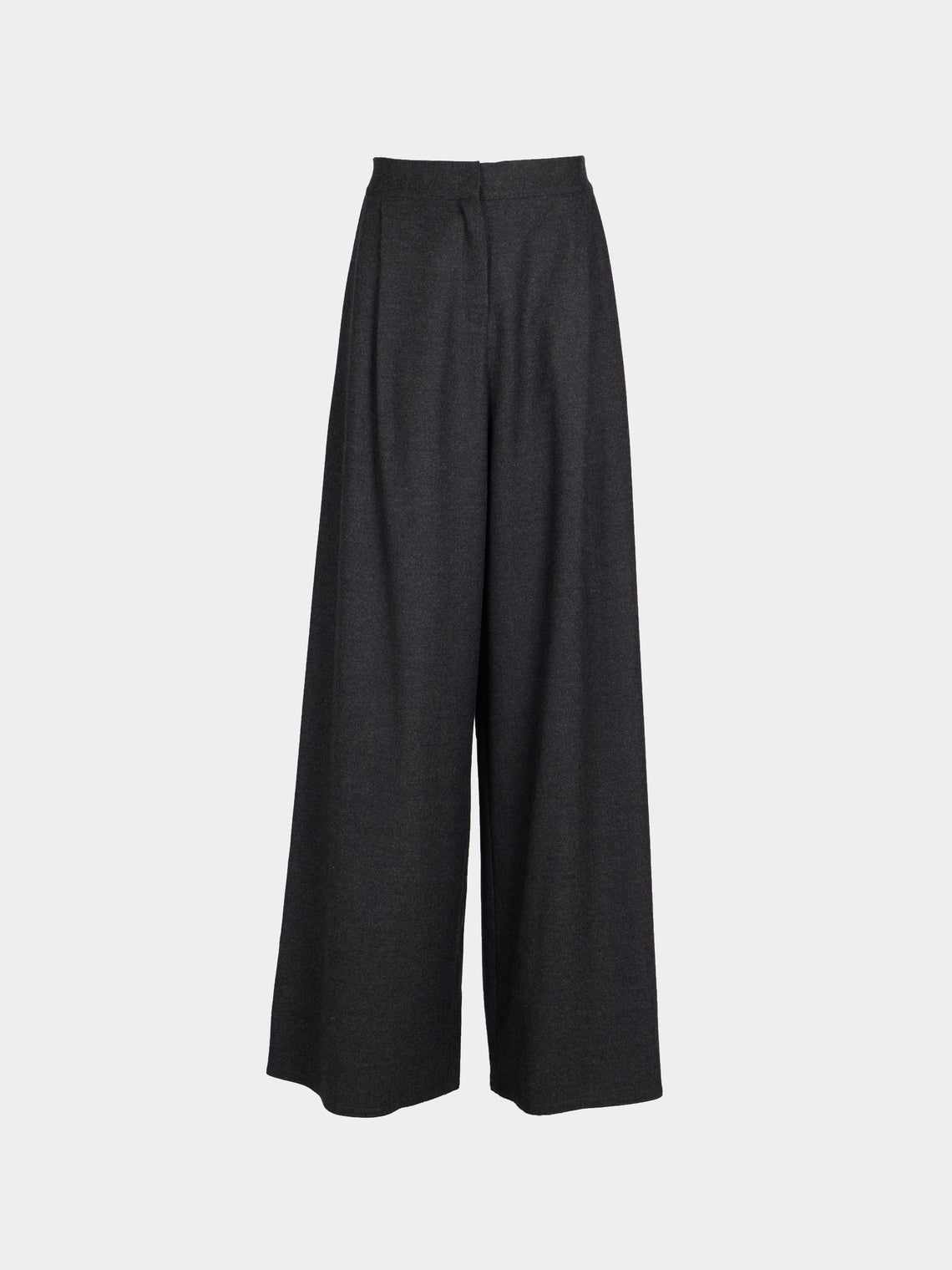 Dusan - Wool Flannel Wide-Leg Trousers | Size: M - Gray - ABASK - 