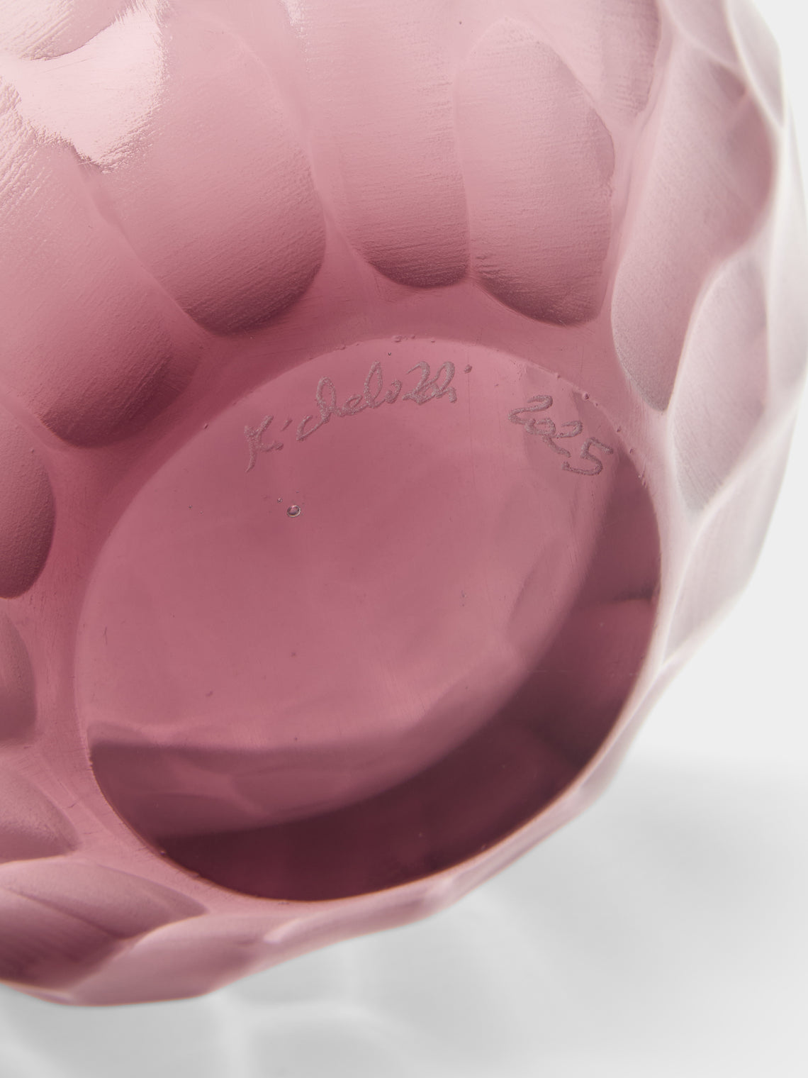 Micheluzzi Glass - Goccia Ametista Bamboo Hand-Blown Murano Glass Vase (6in/15cm) - Purple - ABASK