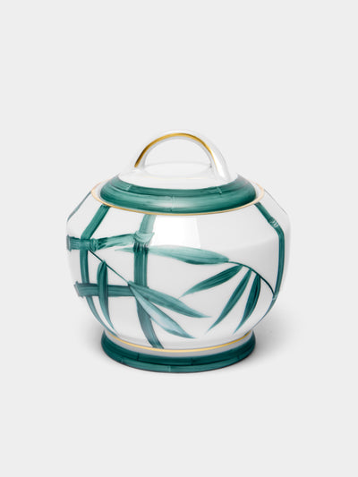 Marie Daage - Jardin d'Arashiyama Hand-Painted Porcelain Sugar Bowl - White - ABASK - 