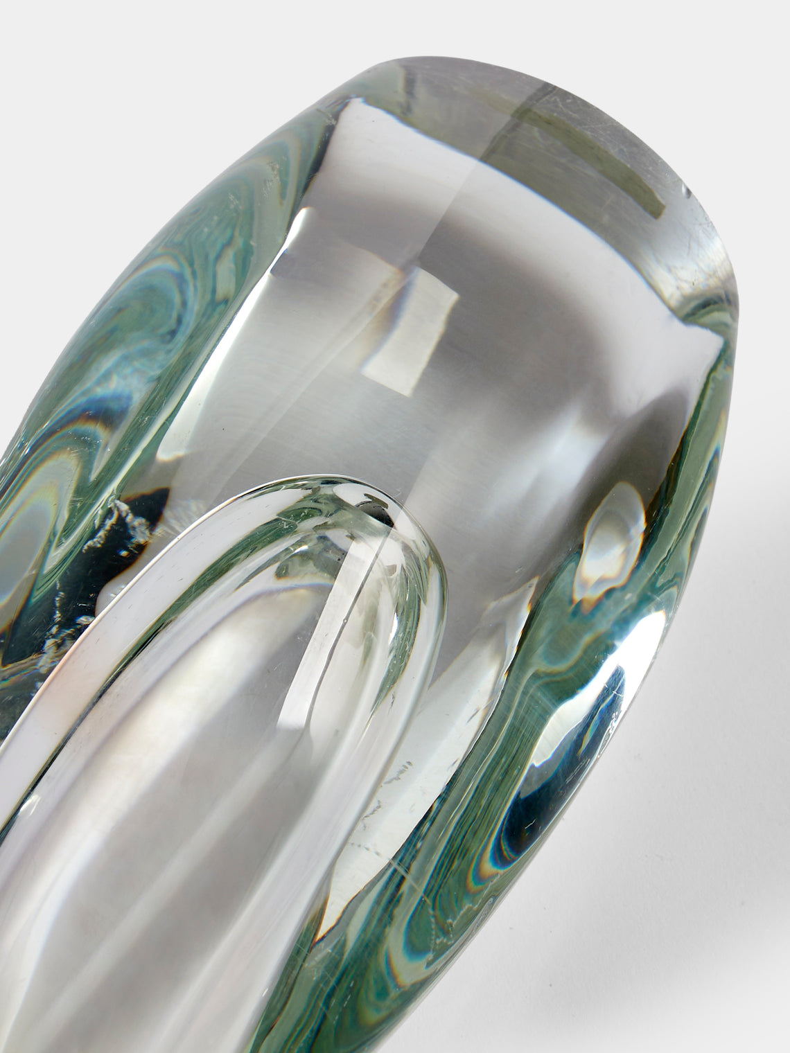 Antique and Vintage - Mid-Century Glass Vase - Clear - ABASK