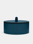 Giobagnara - Harris Leather Medium Trinket Box - Blue - ABASK - 