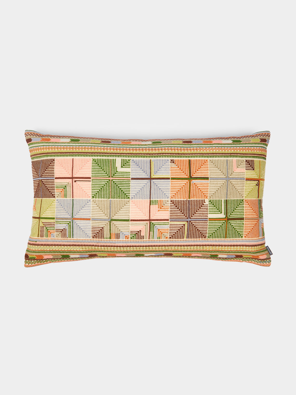 Kissweh - Double Feather Hand-Embroidered Cotton Cushion -  - ABASK - 