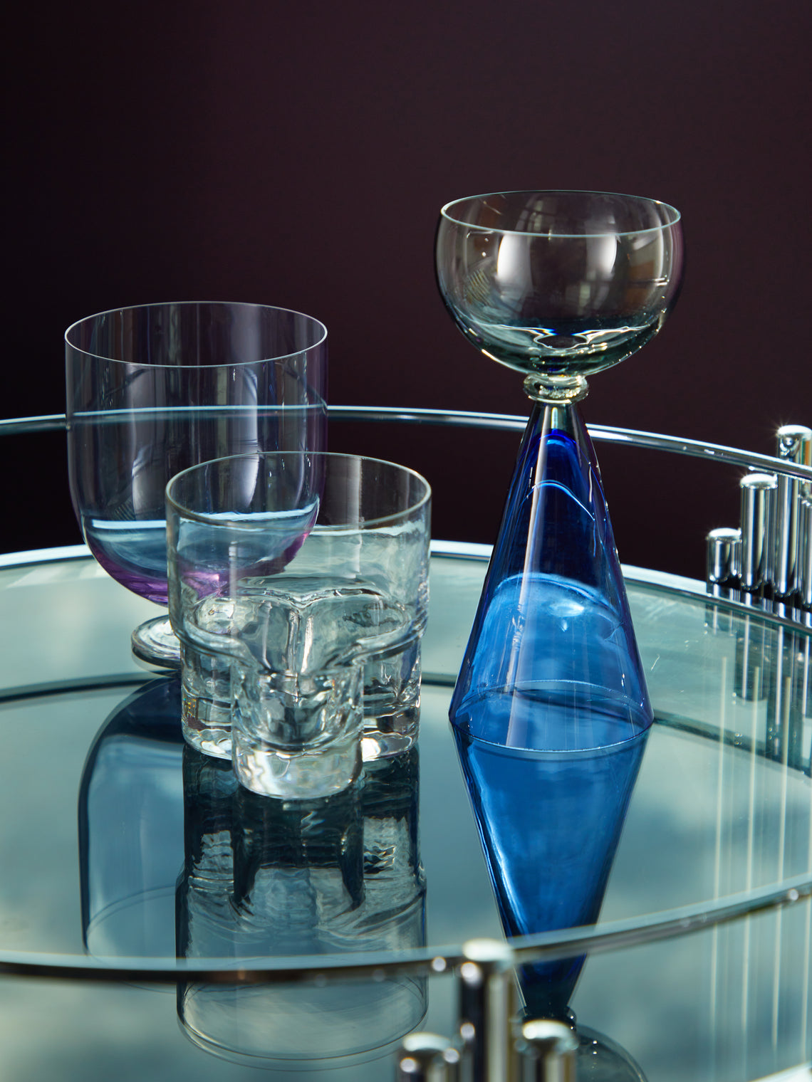 NasonMoretti - Archive Revival 1970 Elephant Hand-Blown Murano Glasses (Set of 2) - Clear - ABASK
