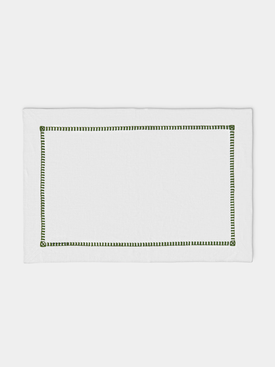 Los Encajeros - Tokyo Linen Placemats (Set of 4) - White - ABASK - 