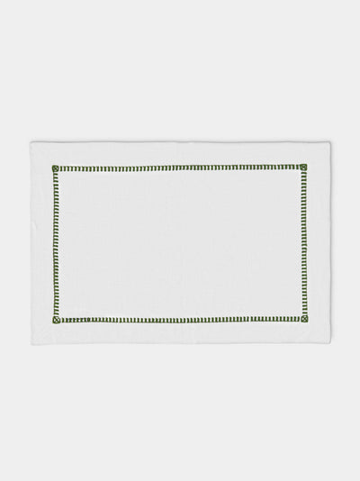 Los Encajeros - Tokyo Linen Placemats (Set of 4) - White - ABASK - 