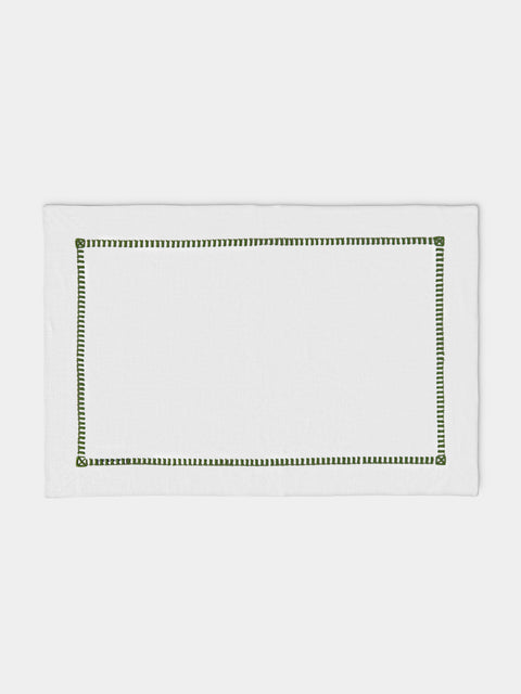 Los Encajeros - Tokyo Linen Placemats (Set of 4) - White - ABASK - 