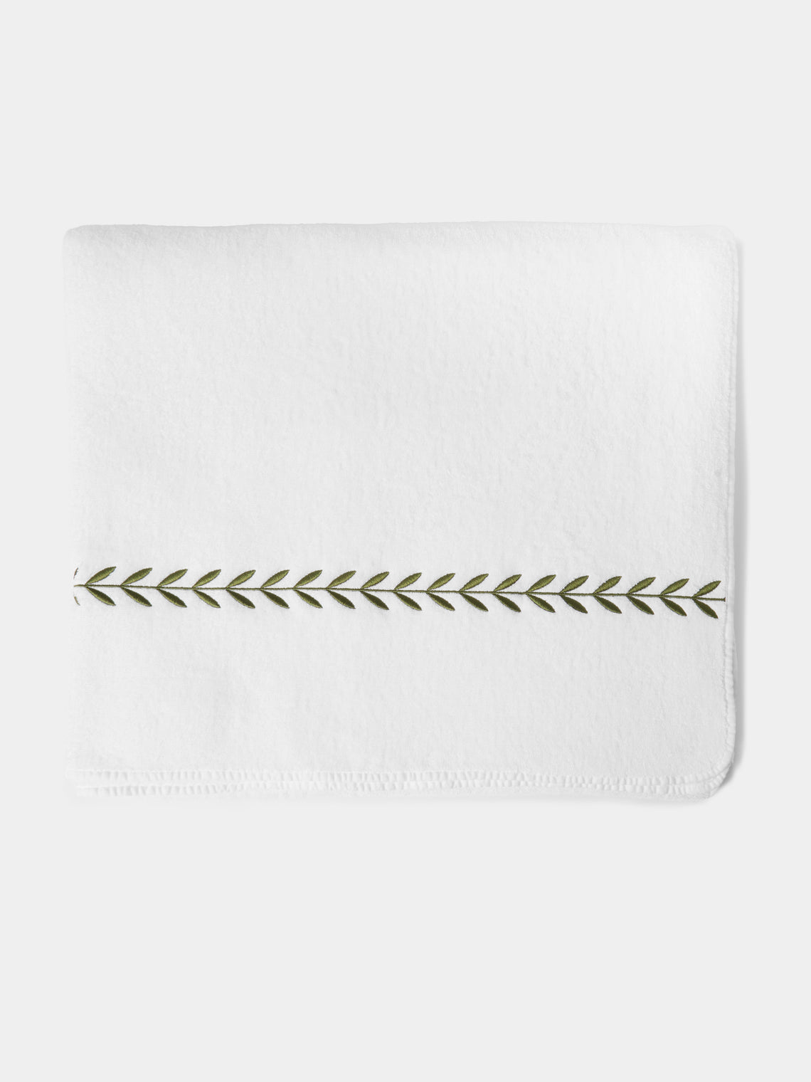 Heirlooms - Laurel Leaf Embroidered Egyptian Cotton Super Jumbo Towel -  - ABASK - 