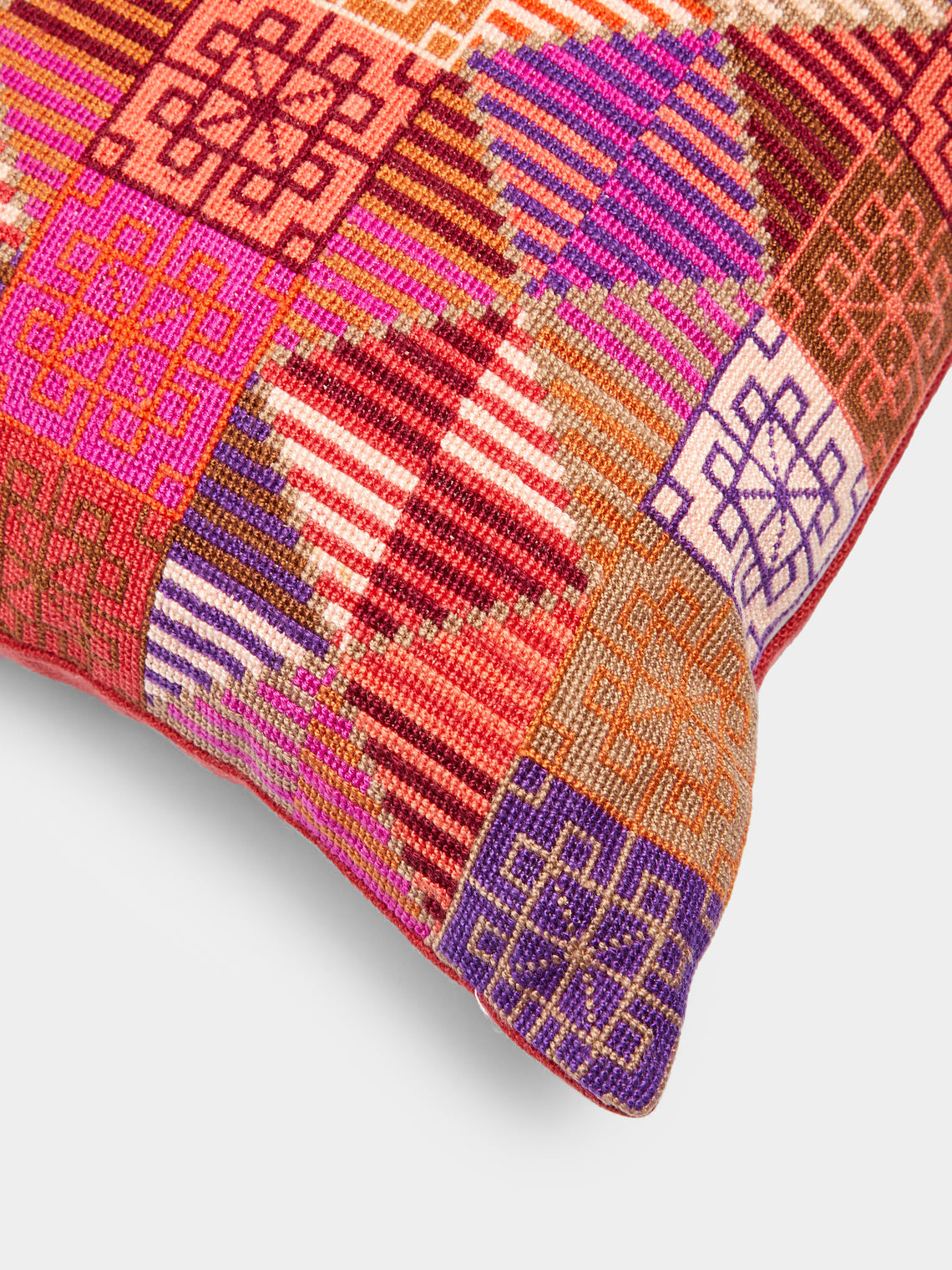 Kissweh - Ola Hand-Embroidered Cotton Cushion -  - ABASK