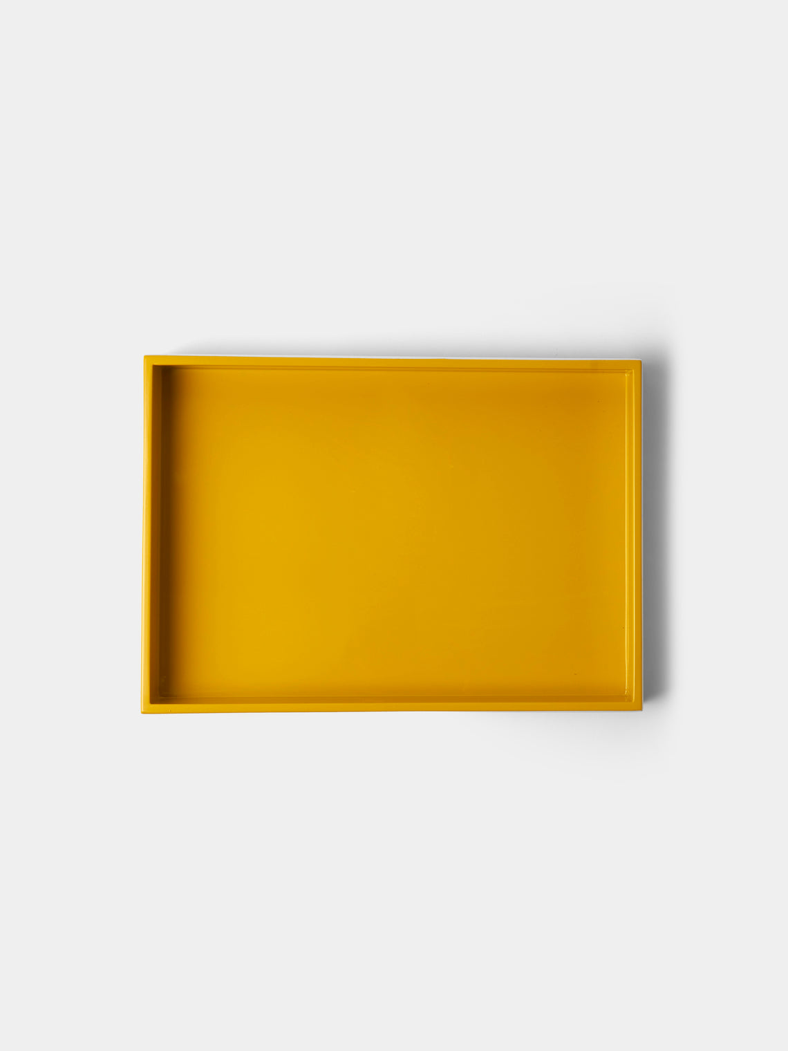 The Lacquer Company - Wiggle Lacquered Small Tray - Yellow - ABASK - 