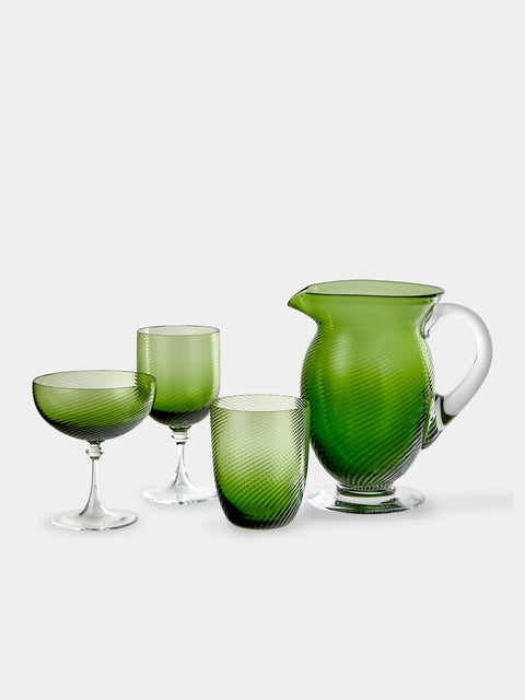 NasonMoretti - Twisted Soraya Hand-Blown Murano Glass Collection - Green - ABASK - 