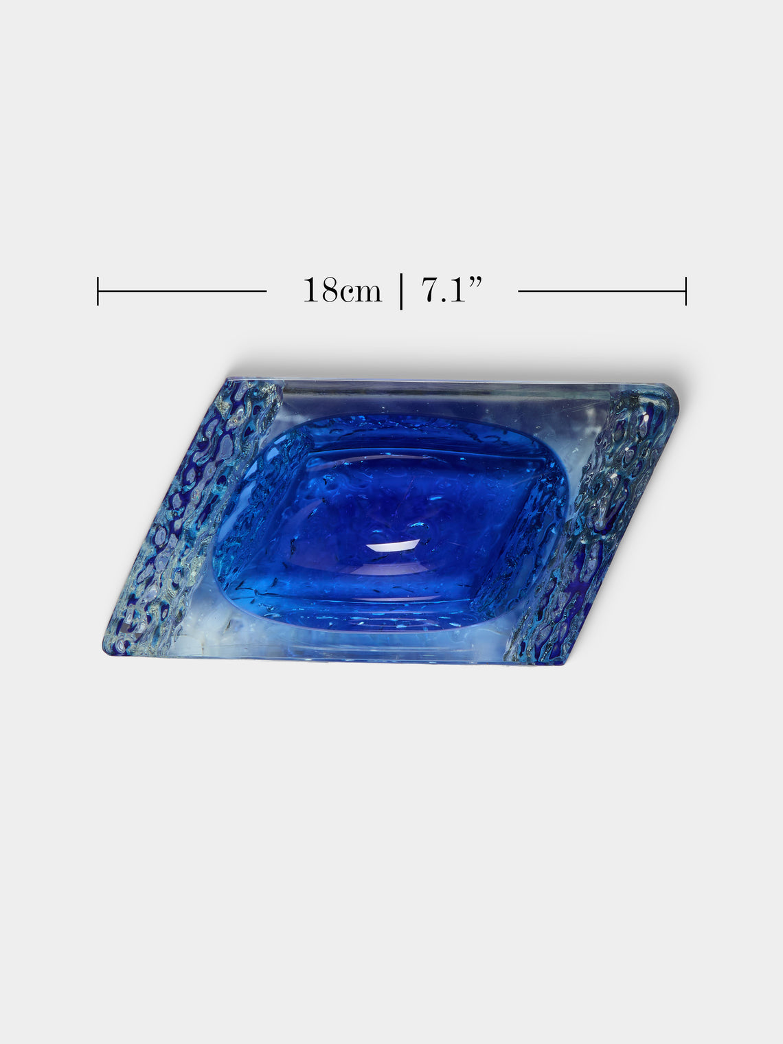 Antique and Vintage - 1930s Campanella MCM Murano Glass Ashtray - Blue - ABASK