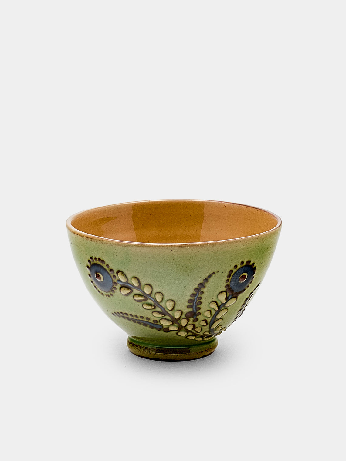 Poterie d’Évires - Flowers Hand-Painted Ceramic Petit Bowls (Set of 6) - Green - ABASK