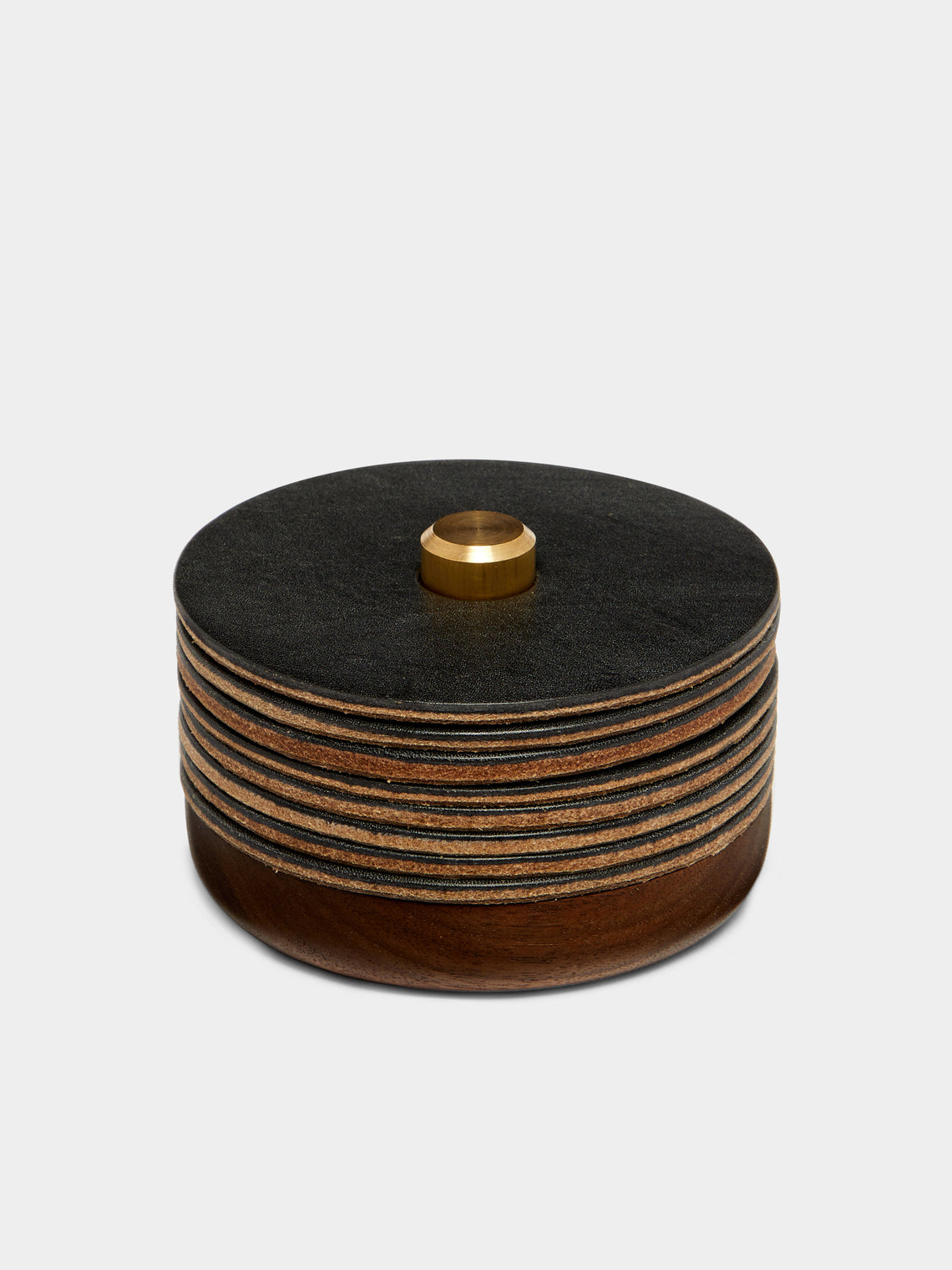 Otis Ingrams - Leather Coasters (Set of 8) -  - ABASK - 