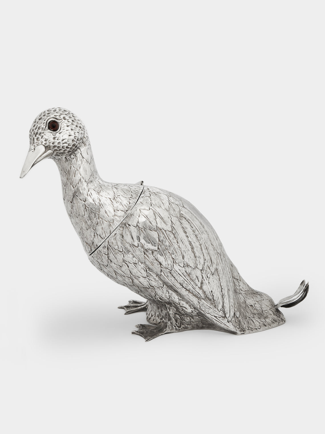 Antique and Vintage - 1960s Italian Franco Lapini Silver-Plated Duck Wine Cooler -  - ABASK - 