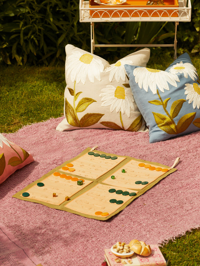 Nick Plant - Cactus Leather Travel Backgammon Set -  - ABASK