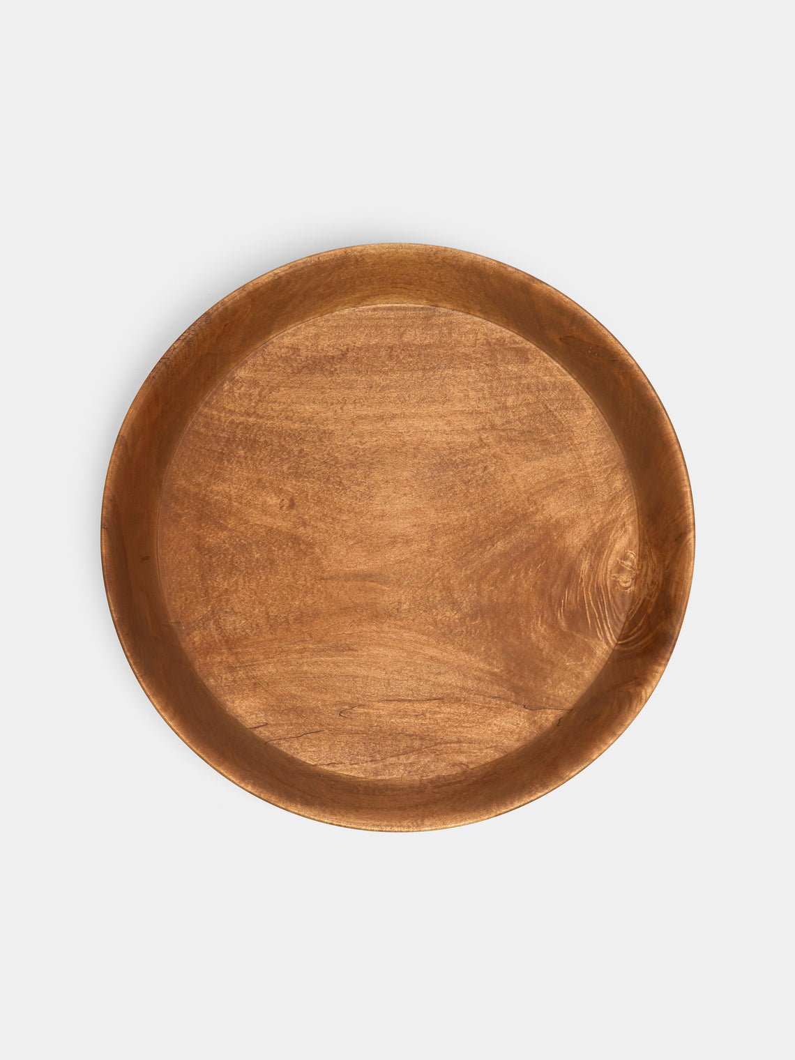 Abigail Castaneda - Wood Rolled-Edge Salad Bowl - Brown - ABASK