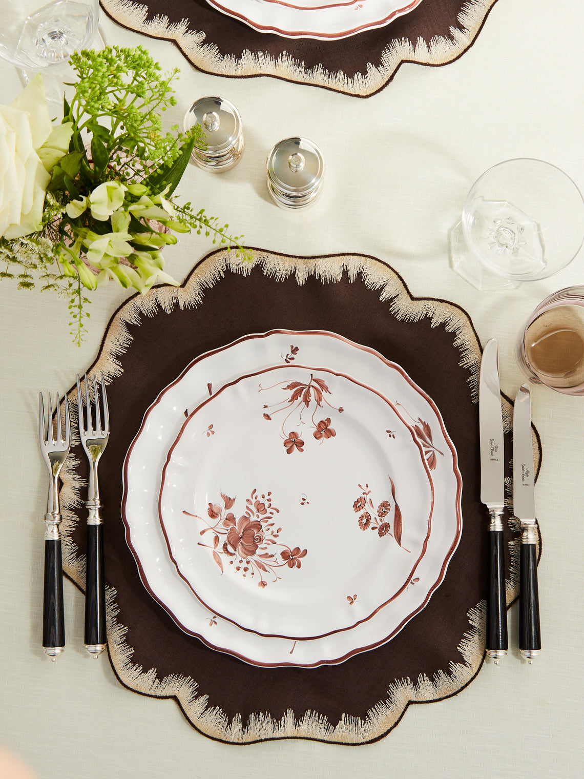Z.d.G - Camaïeu Hand-Painted Ceramic Dinner Plates (Set of 2) -  - ABASK