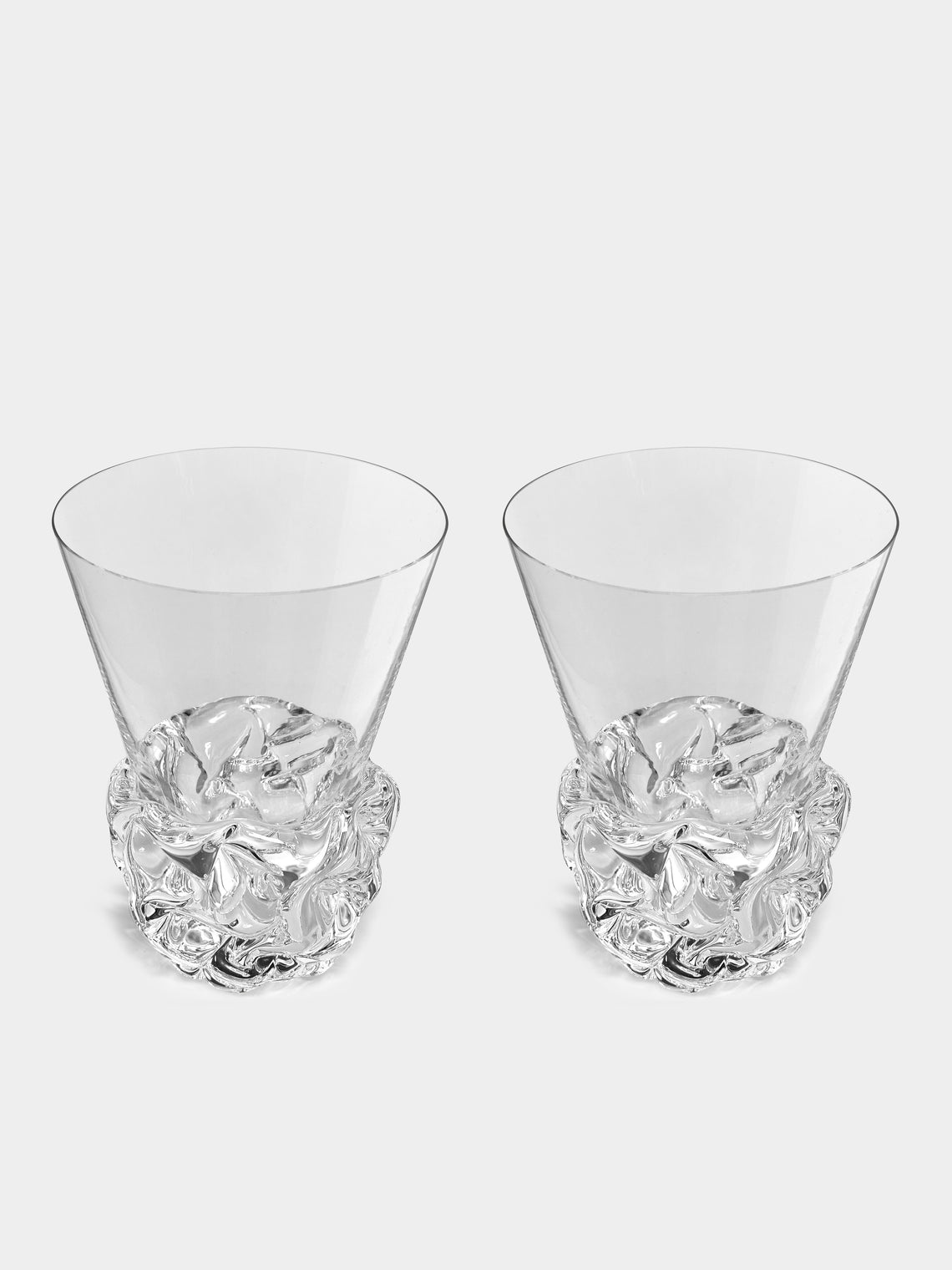 NasonMoretti - Archive Revival 1965 Hand-Blown Murano Glass Highballs (Set of 2) - Clear - ABASK - 