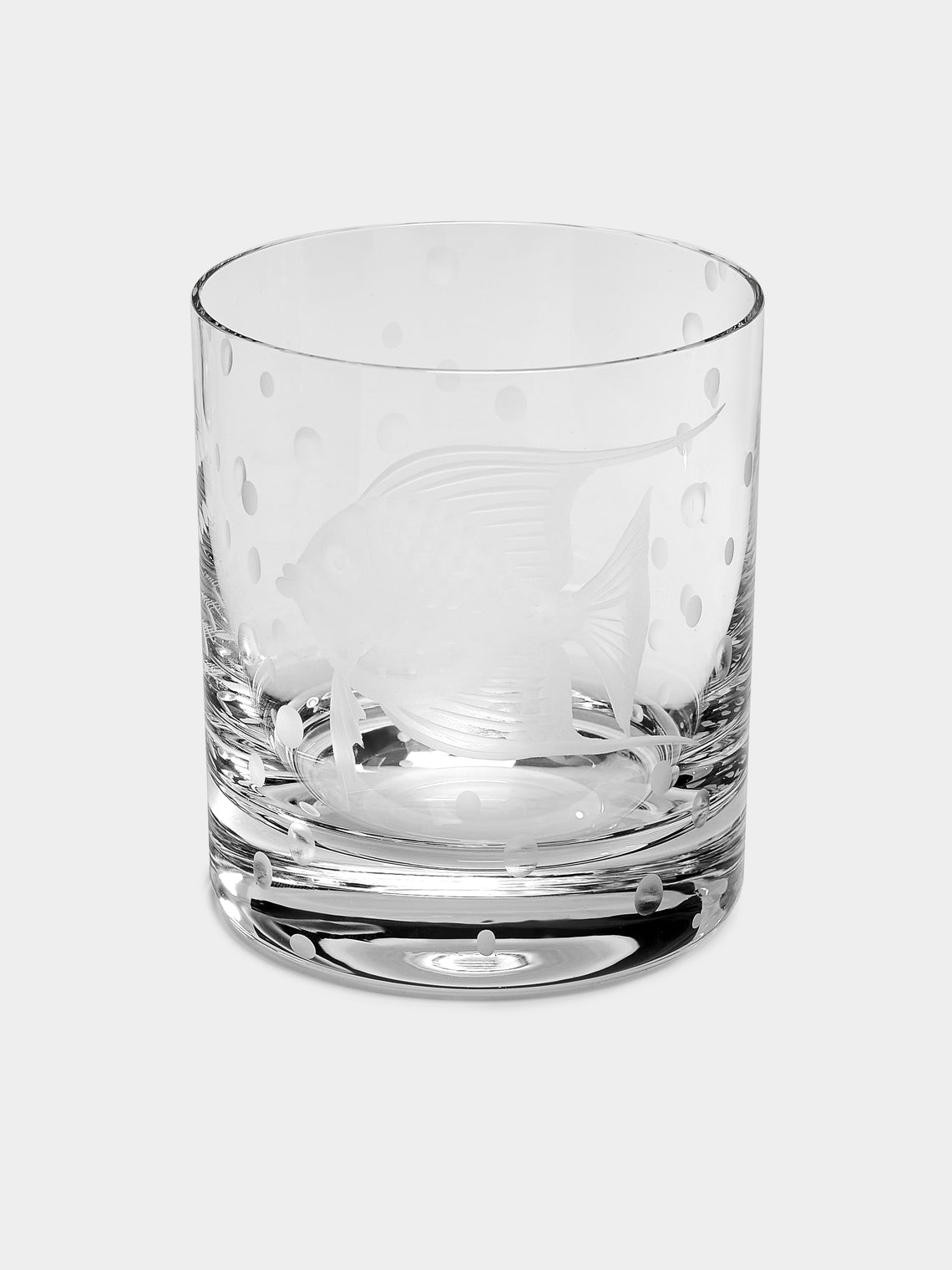 Artel - Sea Life Hand-Engraved Crystal Double Old Fashioned Glasses (Set of 6) -  - ABASK