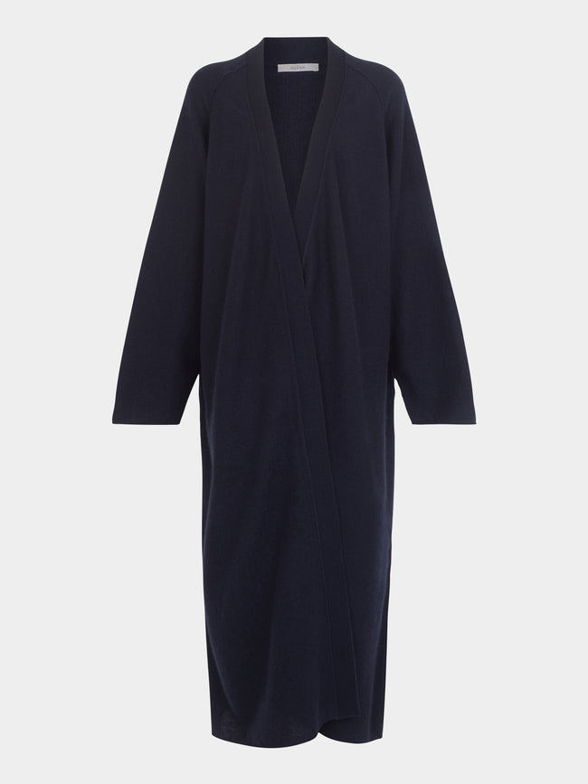 Dusan - Cashmere Long Cardigan | One Size - Navy - ABASK - 